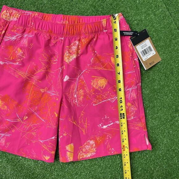 The North Face Wander Print Shorts Size Small Mens Pink Glow Valley - Picture 2 of 8
